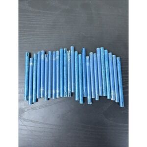 Tinkertoy 25 Blue Wooden Connectors Replacement Parts Lot Vintage Toy Pieces